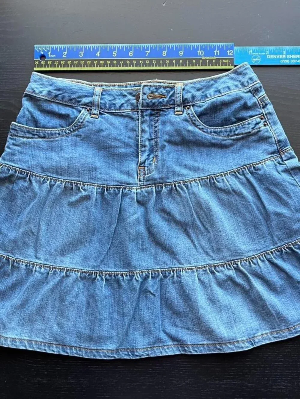 Limited Too Blue Tiered Denim Skirt